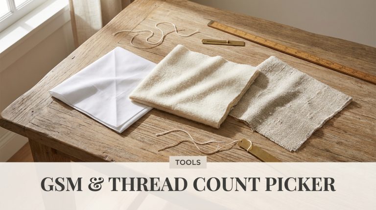 GSM & Thread Count Picker: Find the Right Spec for Your Fabric